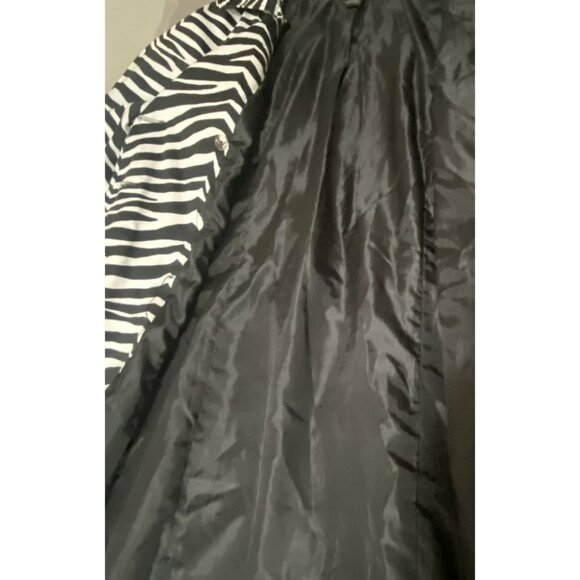 Lane Bryant Size 18 Jacket Zebra Pattern Coat 3/4 Sleeve Double Breasted - Picture 7 of 13
